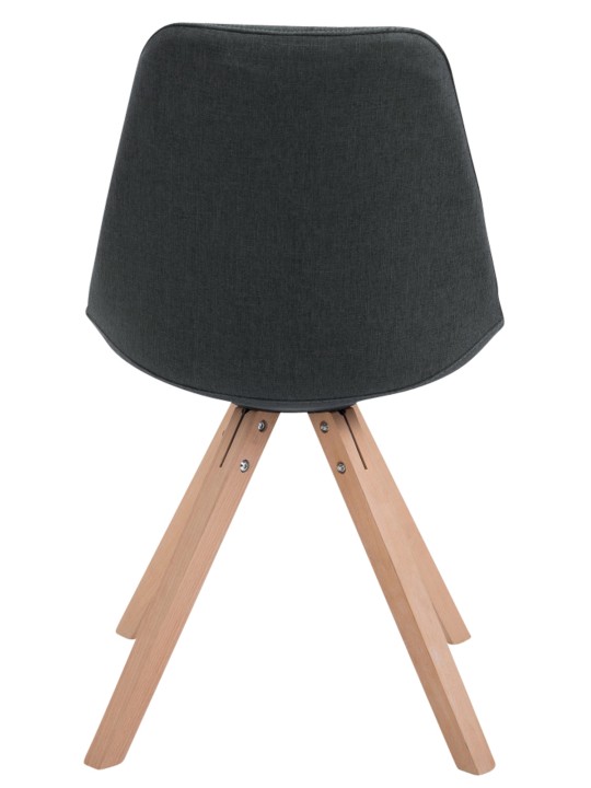 Sada 4 kresiel pre návštevníkov Toulouse látka Square Natura, tmavosivá