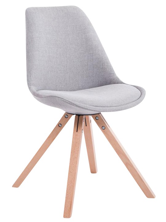 Sada 4 kresiel pre návštevníkov Toulouse látka Square Natura, sivá