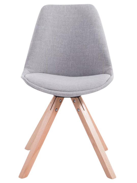 Sada 4 kresiel pre návštevníkov Toulouse látka Square Natura, sivá