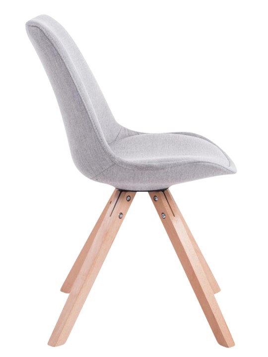 Sada 4 kresiel pre návštevníkov Toulouse látka Square Natura, sivá