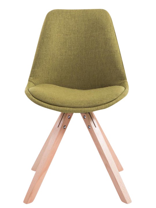 Sada 4 kresiel pre návštevníkov Toulouse látka Square Natura, zelená