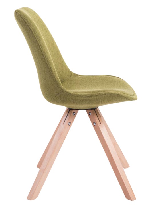 Sada 4 kresiel pre návštevníkov Toulouse látka Square Natura, zelená