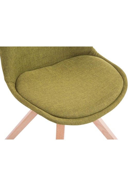 Sada 4 kresiel pre návštevníkov Toulouse látka Square Natura, zelená