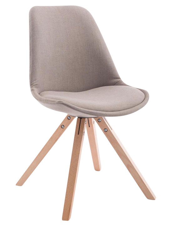 Sada 4 kresiel pre návštevníkov Toulouse látka Square Natura, šedohnedá