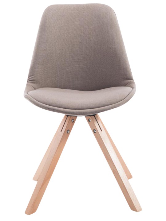 Sada 4 kresiel pre návštevníkov Toulouse látka Square Natura, šedohnedá