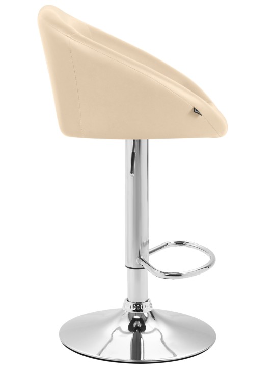 Sada 2 barových stoličiek Miami V2 z umelej kože C, krémová