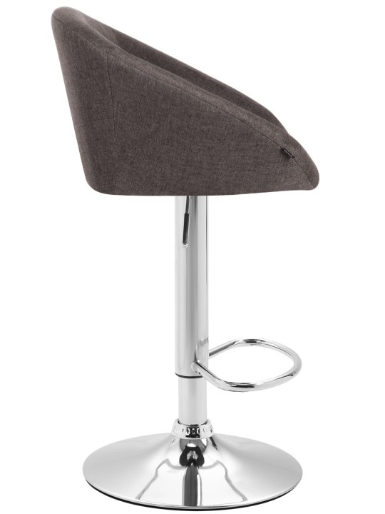 Sada 2 barových stoličiek Miami V2 látka chróm, tmavosivá