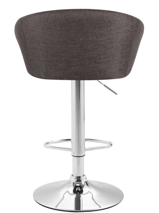 Sada 2 barových stoličiek Miami V2 látka chróm, tmavosivá