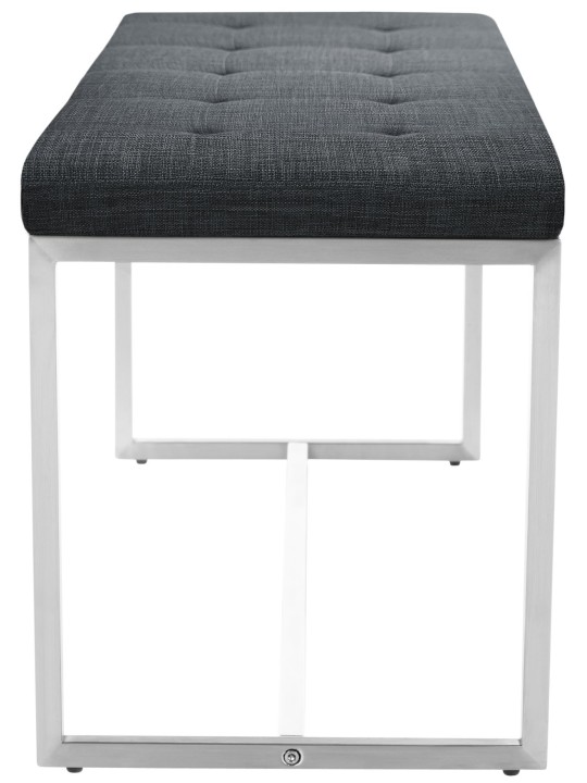Lavička Barci FABRIC, tmavosivá