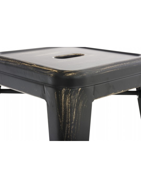 Sada 4 ks taburetiek Armin, čierna-zlatá