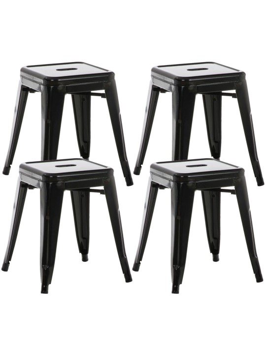 Sada 4 ks taburetiek Armin, čierna