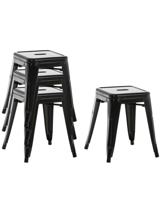 Sada 4 ks taburetiek Armin, čierna