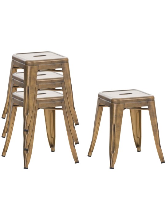 Sada 4 ks taburetiek Armin, zlatá