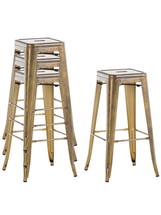 Sada 2 barových stoličiek Joshua V2, zlatá