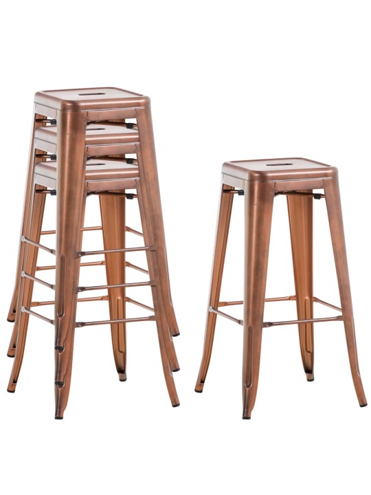 Sada 2 barových stoličiek Joshua V2, medená