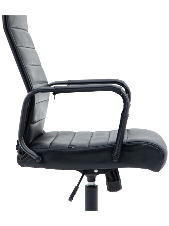 Kancelárske kreslo Columbus pravá koža, čierna/čierna