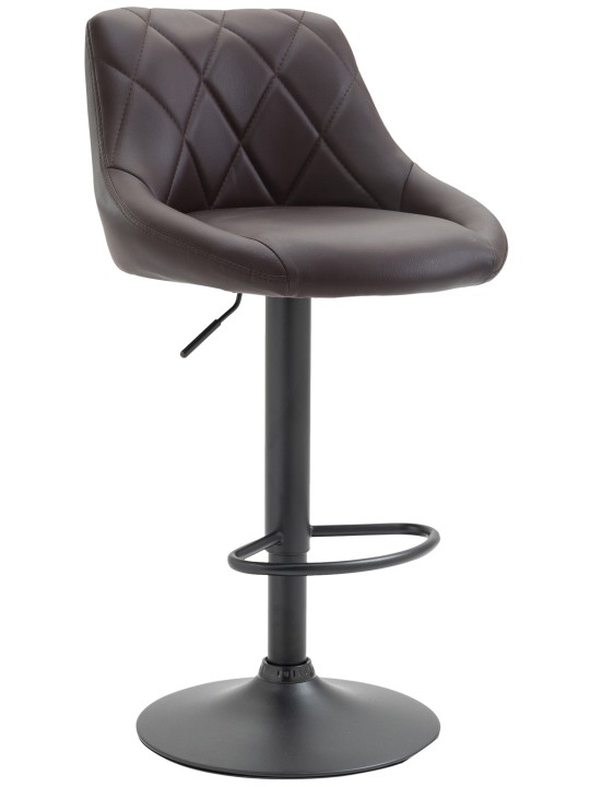 Barová stolička Lazio z umelej kože, hnedá