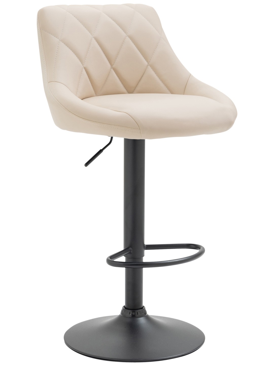 Barová stolička Lazio z umelej kože, krémová