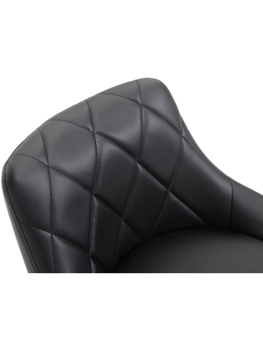 Barová stolička Lazio z umelej kože, čierna