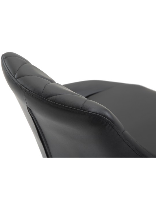 Barová stolička Lazio z umelej kože, čierna