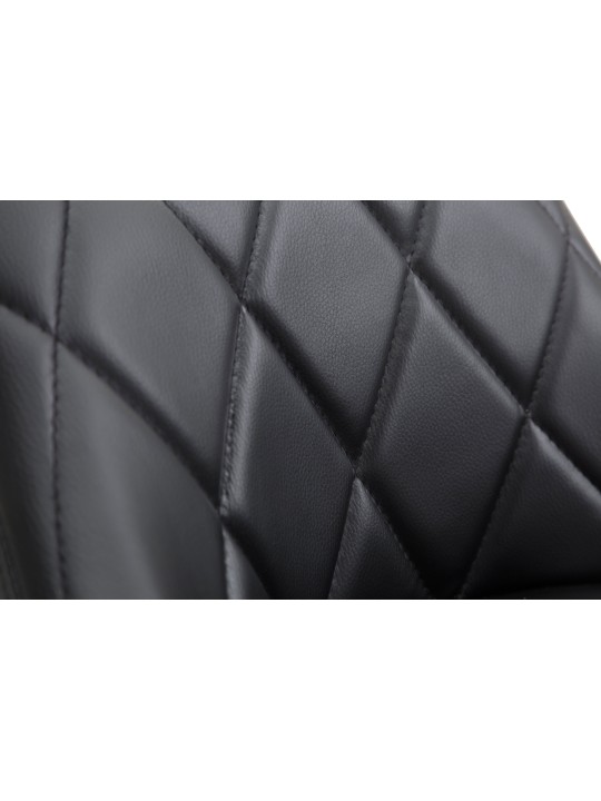 Barová stolička Lazio z umelej kože, čierna