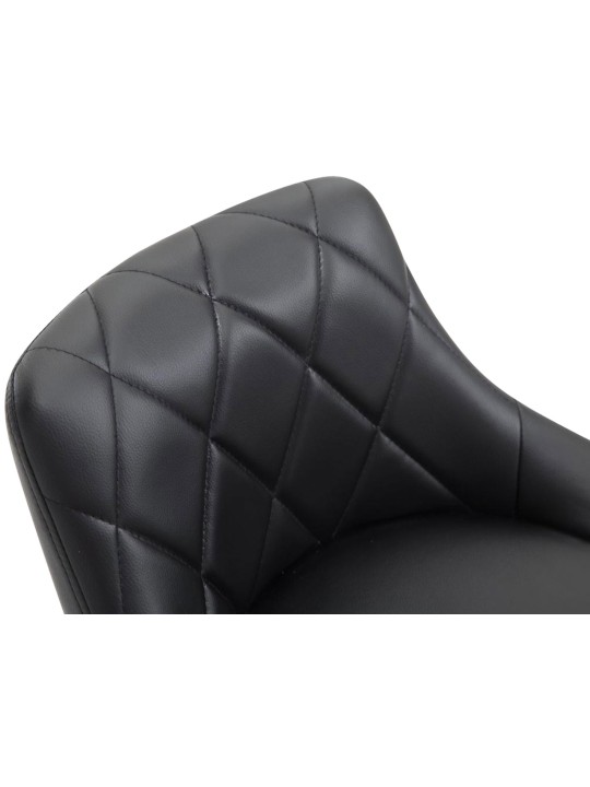 Barová stolička Lazio umelá koža chróm, čierna