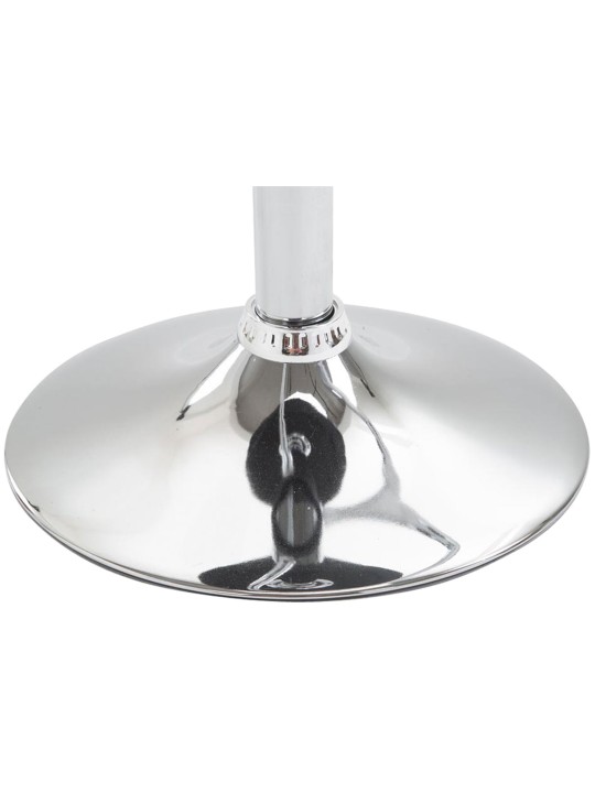 Barová stolička Lazio umelá koža chróm, čierna