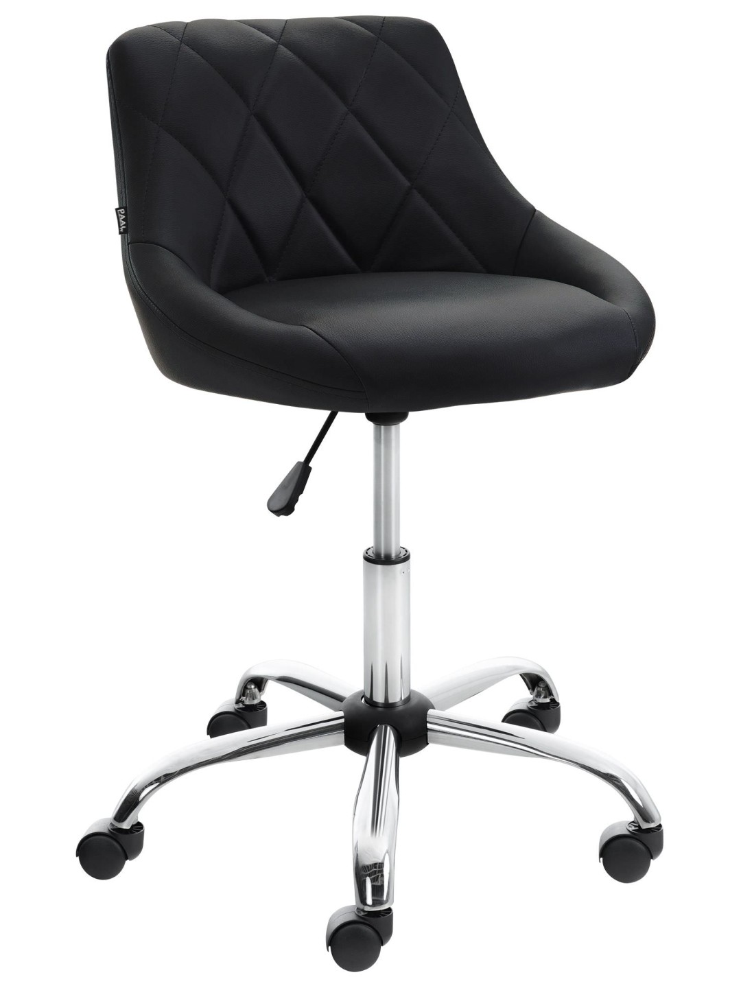 Pracovná stolička Lazio z umelej kože, čierna