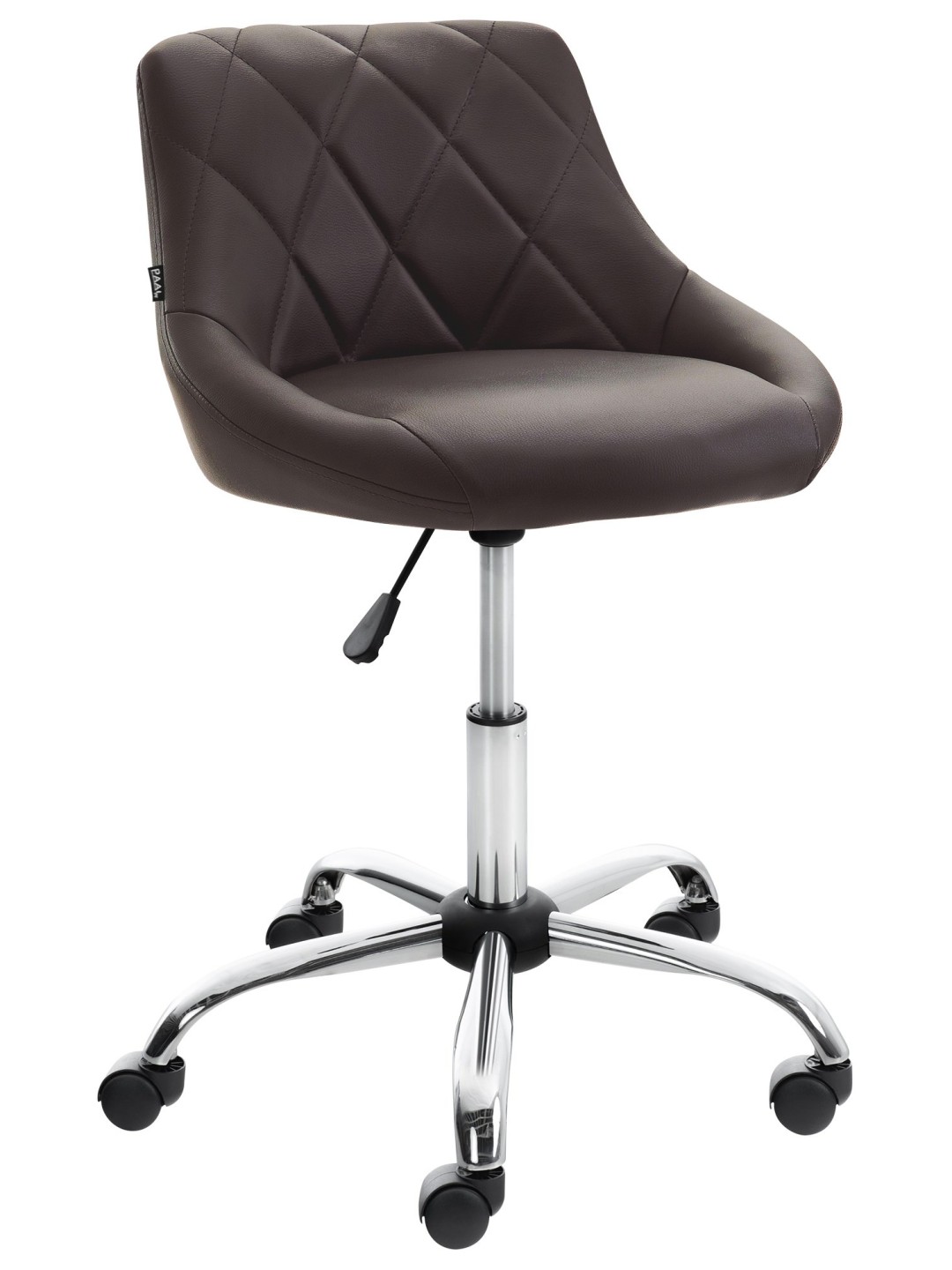 Pracovná stolička Lazio z umelej kože, hnedá