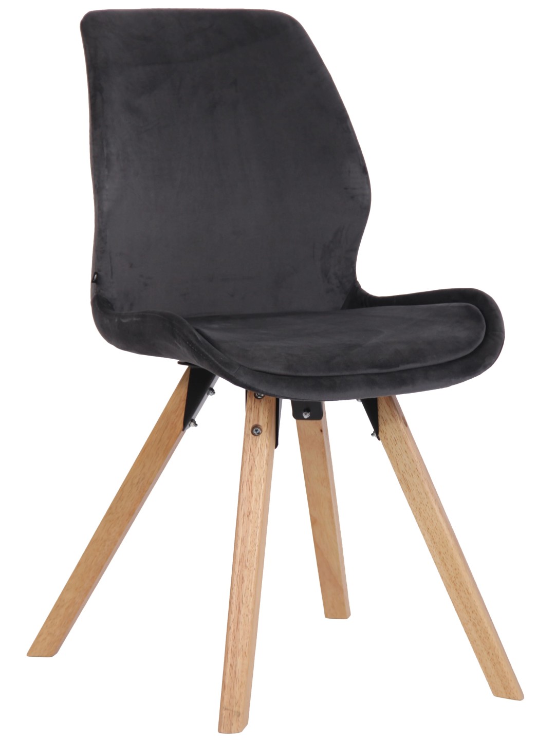 Stolička Luna Velvet, tmavosivá