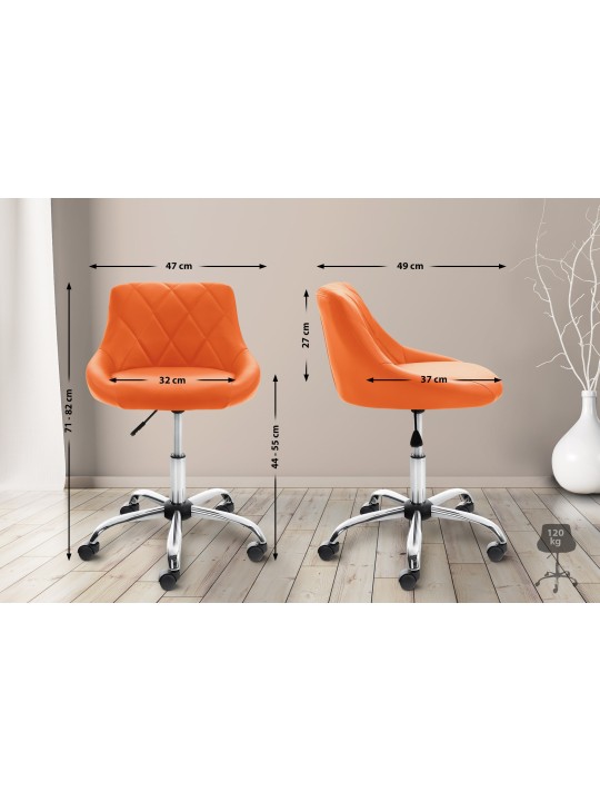 Pracovná stolička Lazio z umelej kože, oranžová
