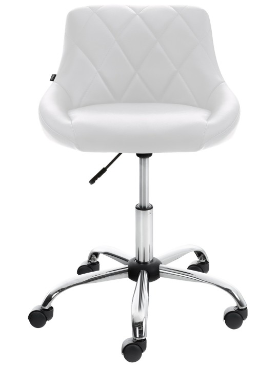 Pracovná stolička Lazio z umelej kože, biela