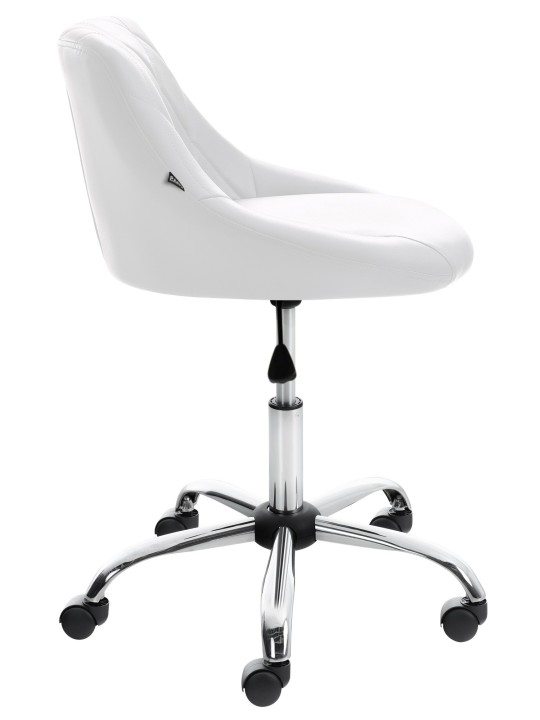 Pracovná stolička Lazio z umelej kože, biela