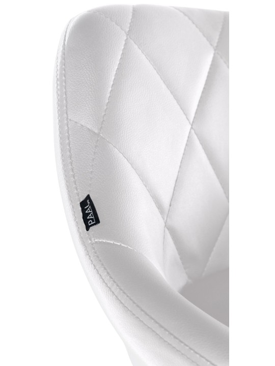 Pracovná stolička Lazio z umelej kože, biela