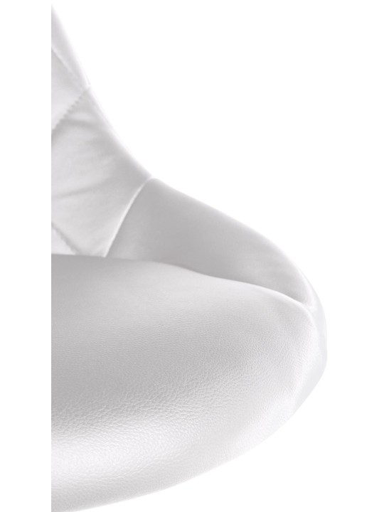 Pracovná stolička Lazio z umelej kože, biela