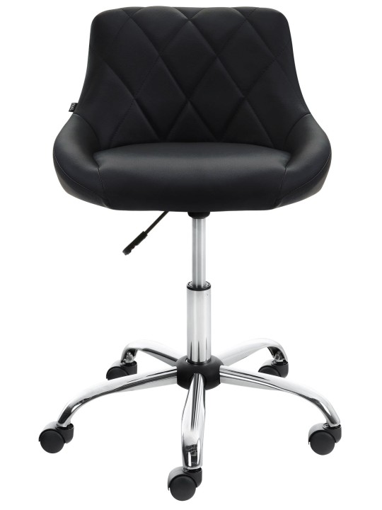 Pracovná stolička Lazio z umelej kože, čierna