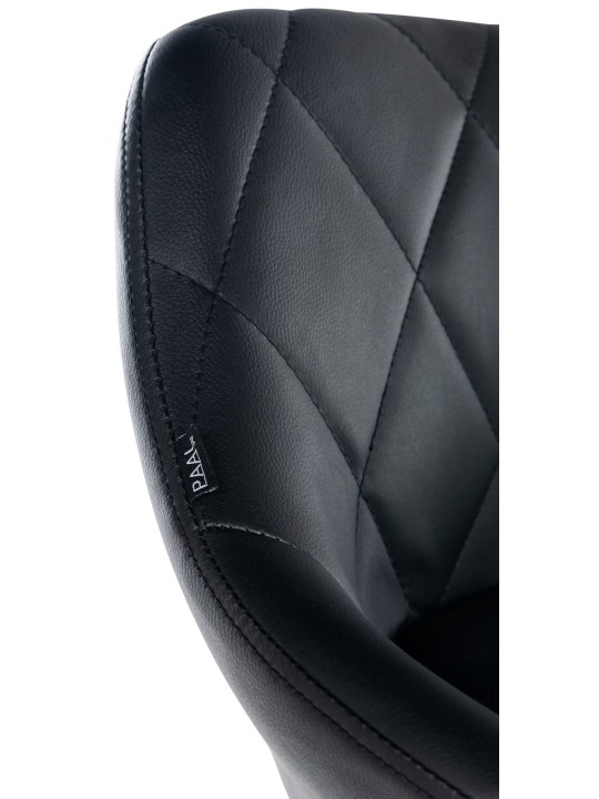 Pracovná stolička Lazio z umelej kože, čierna