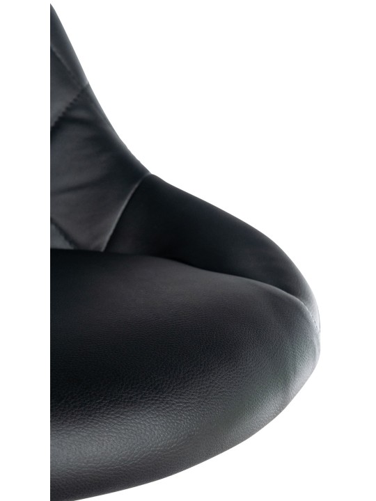 Pracovná stolička Lazio z umelej kože, čierna