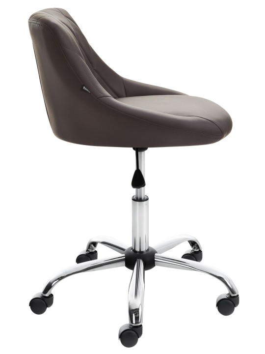 Pracovná stolička Lazio z umelej kože, hnedá