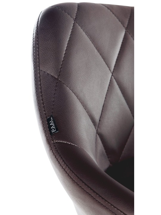 Pracovná stolička Lazio z umelej kože, hnedá