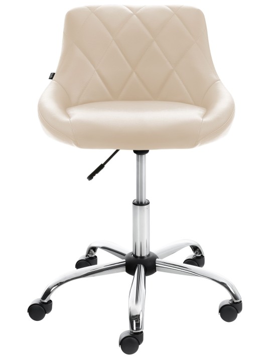 Pracovná stolička Lazio z umelej kože, krémová