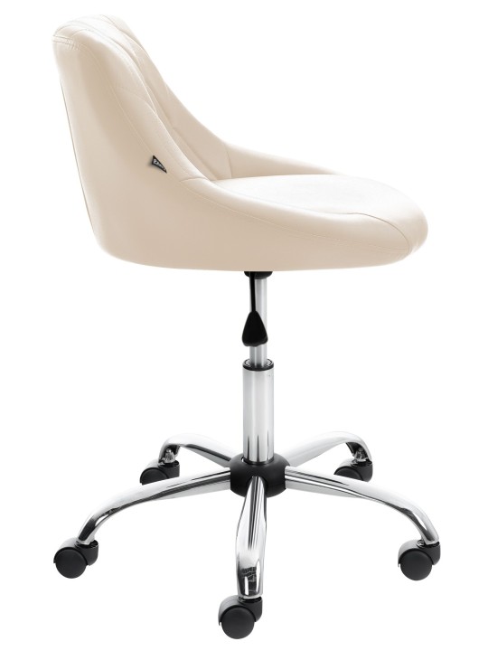 Pracovná stolička Lazio z umelej kože, krémová