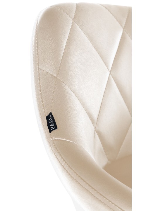 Pracovná stolička Lazio z umelej kože, krémová