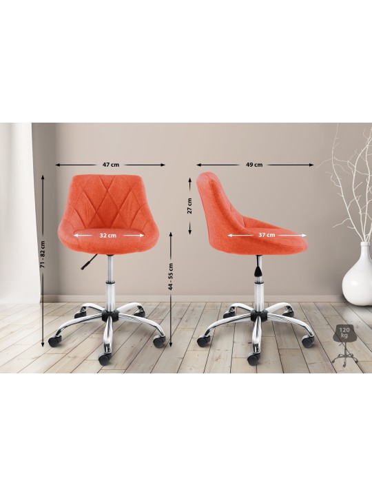 Pracovná stolička Lazio látka, oranžová