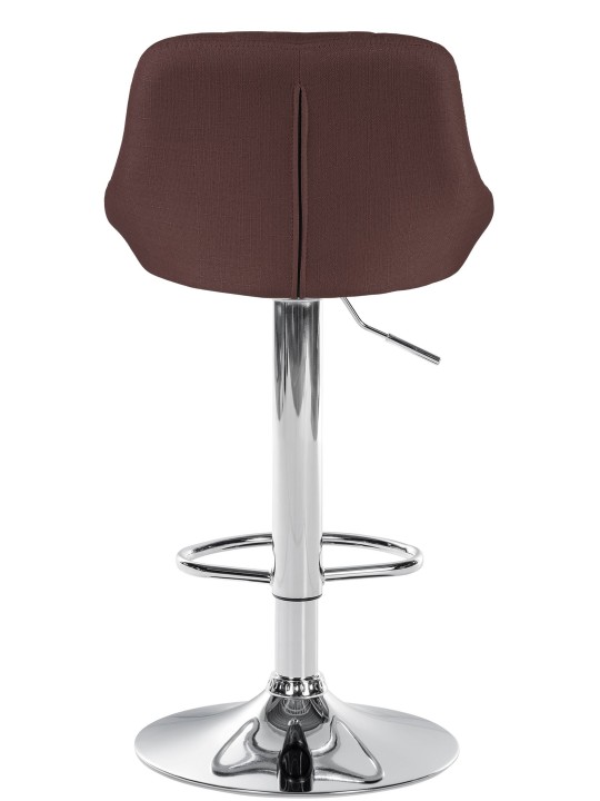 Barová stolička Lazio látka chróm, hnedá