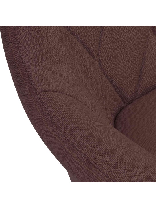 Barová stolička Lazio látka chróm, hnedá