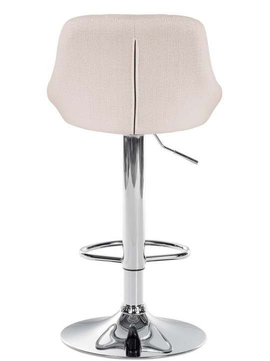 Barová stolička Lazio látka chróm, krémová