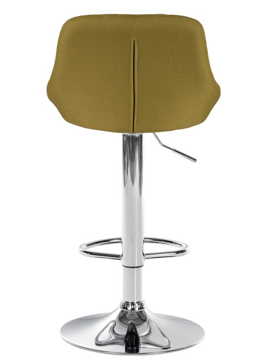 Barová stolička Lazio látka chróm, zelená