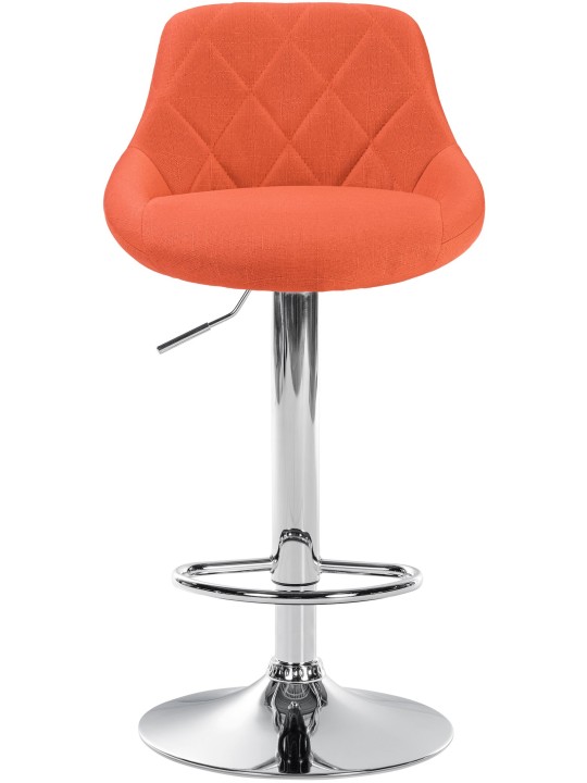 Barová stolička Lazio látka chróm, oranžová