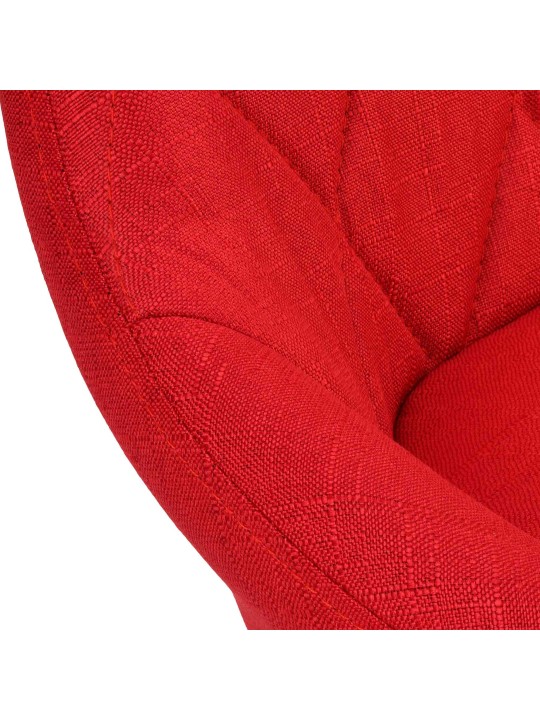 Barová stolička Lazio látka chróm, červená